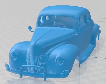 Coupe 1940 Printable Body Car 3D Print Model .c4d .max .obj .3ds .fbx .stl .blend 