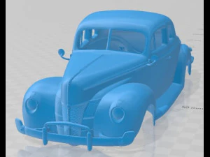 Coupe 1940 Printable Body Car 3D Print Model
