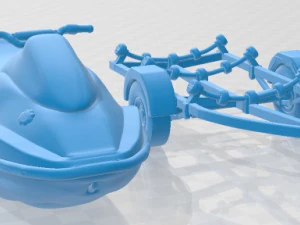 Jet Ski and Trailer Printable 3D Print Model