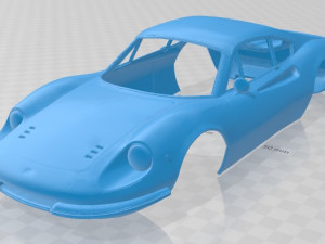 Ferrari Dino 246 GT 1969 Printable Body Car 3D Print Model