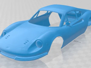 Ferrari Dino 246 GT 1969 Printable Body Car 3D Print Model