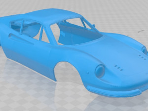 Ferrari Dino 246 GT 1969 Printable Body Car 3D Print Model