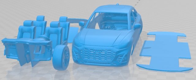 Audi SQ5 Sportback 2023 Printable Car Modelo de impresión 3D .c4d .max .obj .3ds .fbx .stl .blend 
