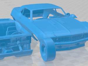 Chevrolet Camaro SS 396 1969 Printable Car Modello di stampa 3D