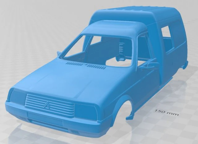 Citroen C15 1984 Printable Body Car 3D Print Model .c4d .max .obj .3ds .fbx .stl .blend 