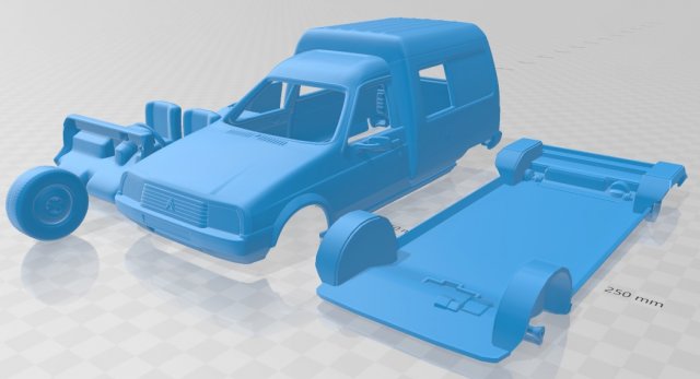 Citroen C15 1984 Printable Car 3D Baskı Modeli .c4d .max .obj .3ds .fbx .stl .blend 
