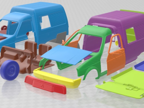 Citroen C15 1984 Printable Van Modelo de impresión 3D