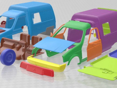 Citroen C15 1984 Printable Van 3D Print Model