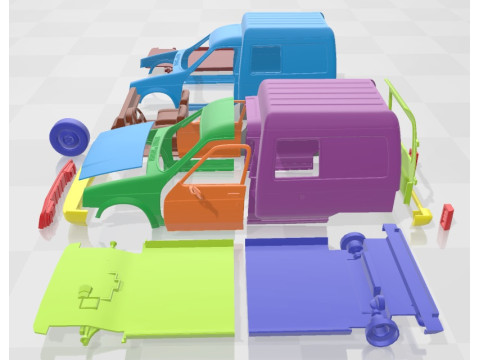 Citroen C15 1984 Printable Van 3D-printmodel