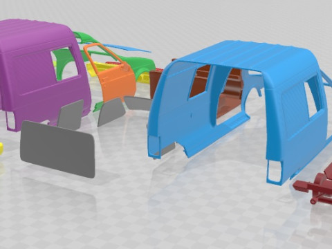 Citroen C15 1984 Printable Van 3D-printmodel