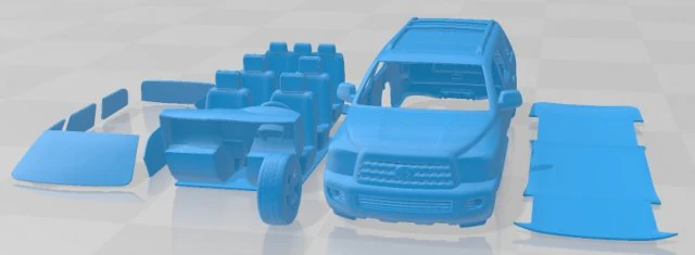 Toyota Sequoia 2011 Printable Car 3D Print Model .c4d .max .obj .3ds .fbx .stl .blend 