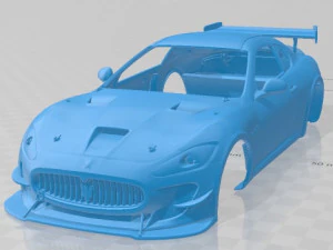 Maserati Granturismo MC GT4 Auto mit druckbarer Karosserie 3D Druckmodell