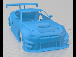Nissan GT-R GT3 Printable Body Car Modèles 3D en vedette