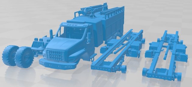 URAL Next Tank Printable Truck 3D Print Model .c4d .max .obj .3ds .fbx .stl .blend 