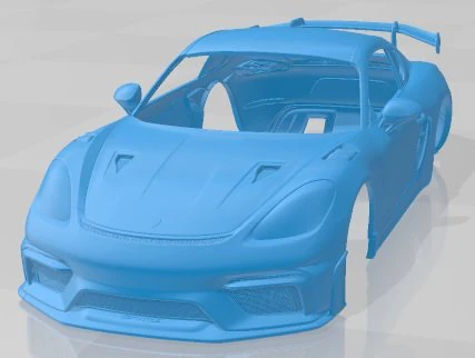 Porsche 718 Cayman GT4 RS 2022 Printable Body Car 3D Print Model .c4d .max .obj .3ds .fbx .stl .blend 