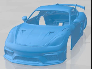 Porsche 718 Cayman GT4 RS 2022 Yazdırılabilir G&ouml;vde Arabası 3D Baskı Modeli