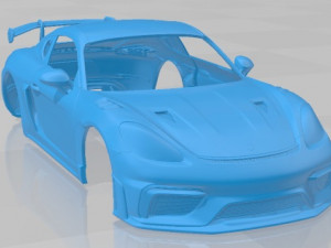 Porsche 718 Cayman GT4 RS 2022 Printable Body Car Modèles 3D en vedette
