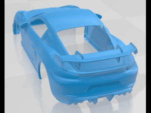 Porsche 718 Cayman GT4 RS 2022 Printable Body Car Modèles 3D en vedette