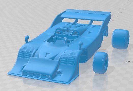 Porsche 917-10 Spyder 1972 Printable Car Modelo de Impressão 3D .c4d .max .obj .3ds .fbx .stl .blend 