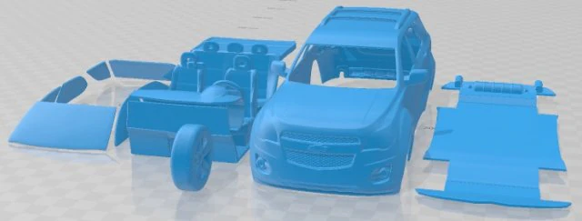 Chevrolet Equinox 2009 Printable Car 3D Print Model .c4d .max .obj .3ds .fbx .stl .blend 