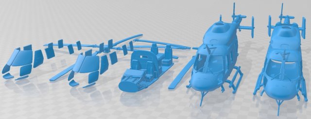 Ansat Aurus Printable Helicopter Modelo de Impressão 3D .c4d .max .obj .3ds .fbx .stl .blend 