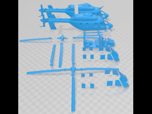 Ansat Aurus Printable Helicopter Modelo de Impressão 3D