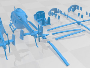 Ansat Aurus Printable Helicopter Modelo de Impressão 3D