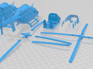 Ansat Aurus Printable Helicopter Modelo de Impressão 3D