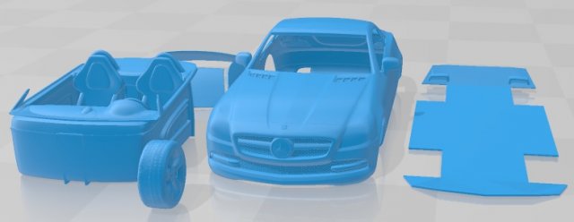 Mercedes Benz SLK 2012 Printable Car Modelo de impresión 3D .c4d .max .obj .3ds .fbx .stl .blend 