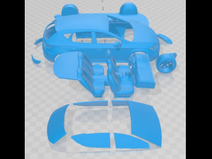 Seat Leon Cupra R 2018 v2 Printable Car 3D प्रिंट मॉडल