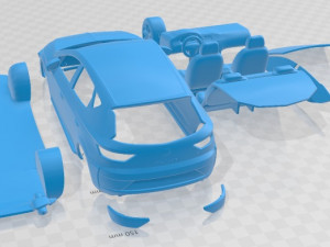 Seat Leon Cupra R 2018 v2 Printable Car 3D प्रिंट मॉडल