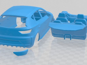 Seat Leon Cupra R 2018 v2 Printable Car 3D प्रिंट मॉडल