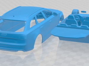 Audi S6 Avant 2013 Printable Car Modèles 3D en vedette