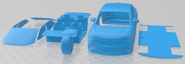 Volkwagen ID5 PRO 2022 Printable Car 3D 打印模型 .c4d .max .obj .3ds .fbx .stl .blend 