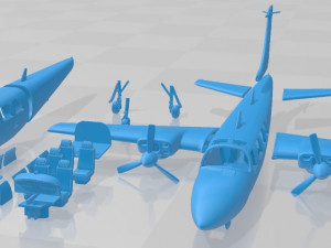Piper Aerostar 700 Printable Airplane 3D 프린트 모델