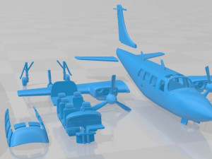 Piper Aerostar 700 Printable Airplane 3D 打印模型