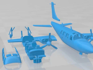 Piper Aerostar 700 Printable Airplane 3D Print Model