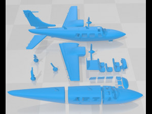 Piper Aerostar 700 Printable Airplane 3D 打印模型