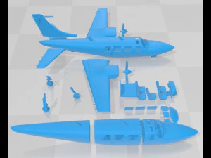 Piper Aerostar 700 Printable Airplane 3D Print Model