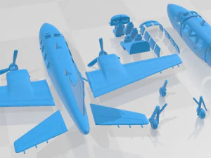 Piper Aerostar 700 Printable Airplane 3D Print Model
