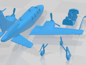 Piper Aerostar 700 Printable Airplane 3D Print Model