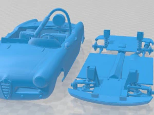 Alfa Romeo Giulietta Spider Racer 1957 Printable Car 3D Print Model