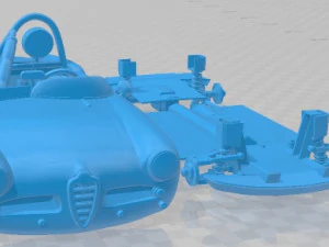 Alfa Romeo Giulietta Spider Racer 1957 afdrukbare auto 3D printmodel