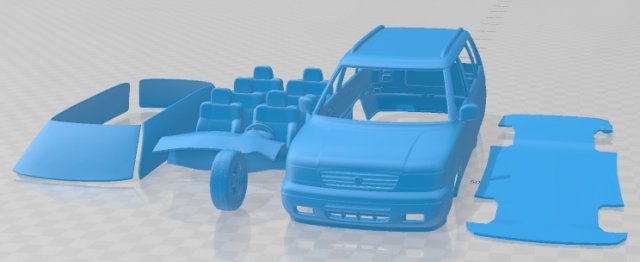 Mazda MPV LV 1997 Printable Car 3Dプリントモデル .c4d .max .obj .3ds .fbx .stl .blend 
