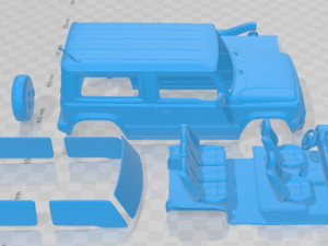 Suzuki Jimny XC Long Wheelbase 2022 Printable Car Modèles 3D en vedette