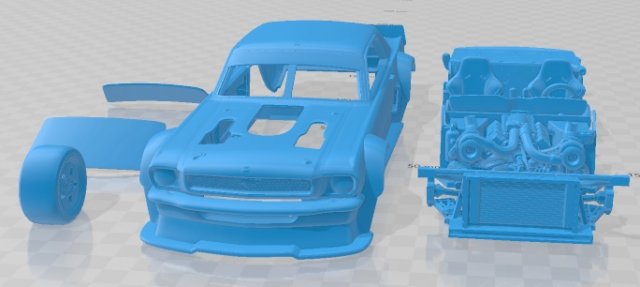 Mustang Hoonicorn Printable Car 3D Print Model .c4d .max .obj .3ds .fbx .stl .blend 