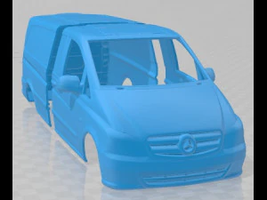 Mercedes Benz Vito W639 2011 Printable Body Van 3D Print Model