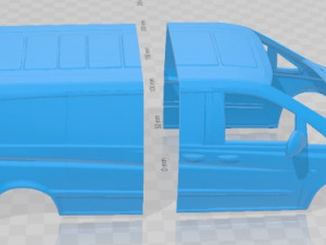 Mercedes Benz Vito W639 2011 Printable Body Van 3D 打印模型
