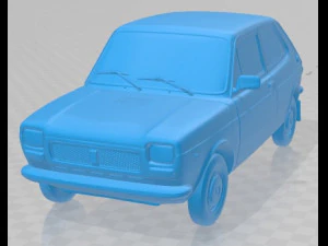 Fiat 127 Printable Car 3D Print Model