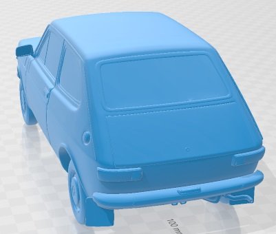 Fiat 127 Printable Car 3D Print Model in Automotive 3DExport